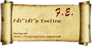 Fülöp Evelina névjegykártya